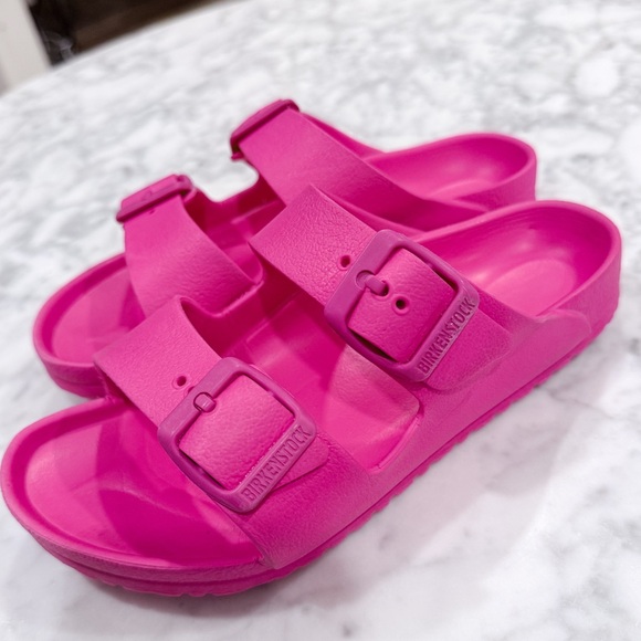 Birkenstock EVA Arizona Kids Size 33 Hot Pink Sandals Waterproof Slide Summer - Picture 8 of 9